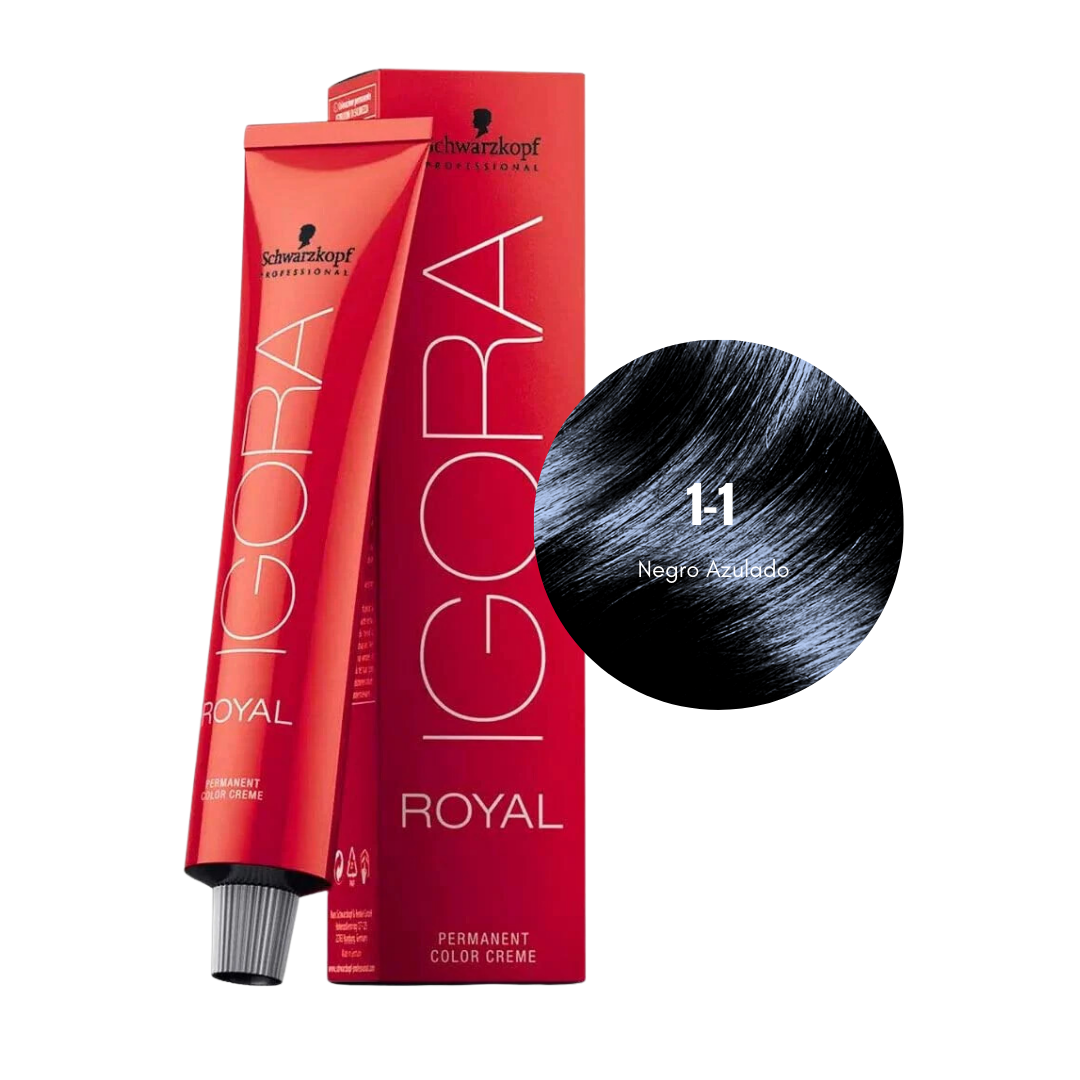 Tinte Para Cabello Igora 1-1 + Peróxido Decolorante Schwarzkopf 60ml