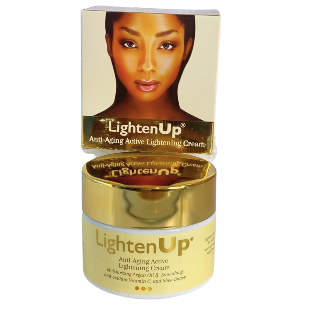 Crema Blanqueadora Hidratante Lighten Up Con Vitamina C Glicerina Argán Karité Para Reducir Manchas En Rostro - Hidrata Y Reduce Líneas De Expresión -100ml