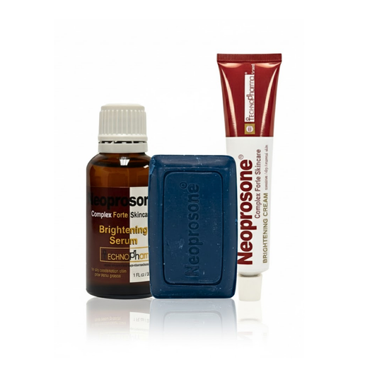 Kit Neoprosone Express Aclara Limpiador Facial + Serum Hidratante + Crema Revitalift Despigmentante ácido Hialurónico y Vitamina C- Rutina Completa, Antimanchas, Antioxidante Piel grasa acneica