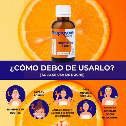 Serum Vitamina C Gel Neoprosone Despigmentante de Manchas- Con Vitamina C Y Alfa Arbutina30 ml