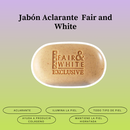 Jabón Exfoliante Facial Con Vitamina C Y Karité Blanqueador Antimanchas Aclarante Cuidado De La Piel Fair&white 200gr