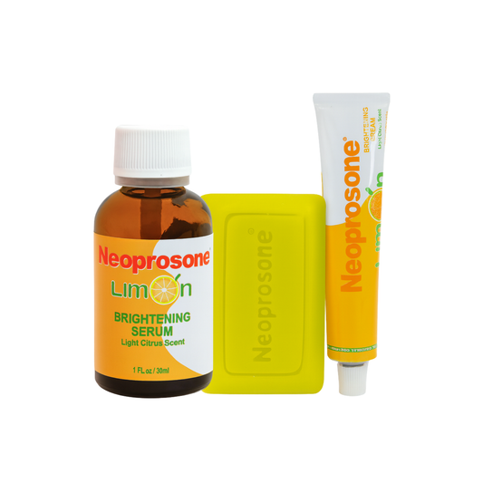 Kit Neoprosone Express Aclara Limpiador Facial + Serum Hidratante + Crema Revitalift Despigmentante Citricos Vitamina C - Rutina Completa, Antimanchas, Antioxidante Piel Sensible Skincare Antiedad