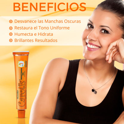 Crema Blanqueadora Aclarante Facial Y Corporal Carotis Con Vitamina C Alfa Arbutina Y Argán - Textura En Gel Con Ingredientes Naturales 30ml