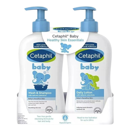 Cetaphil Pack Baby Wash & Shampoo + Daily Lotion Para Bebé