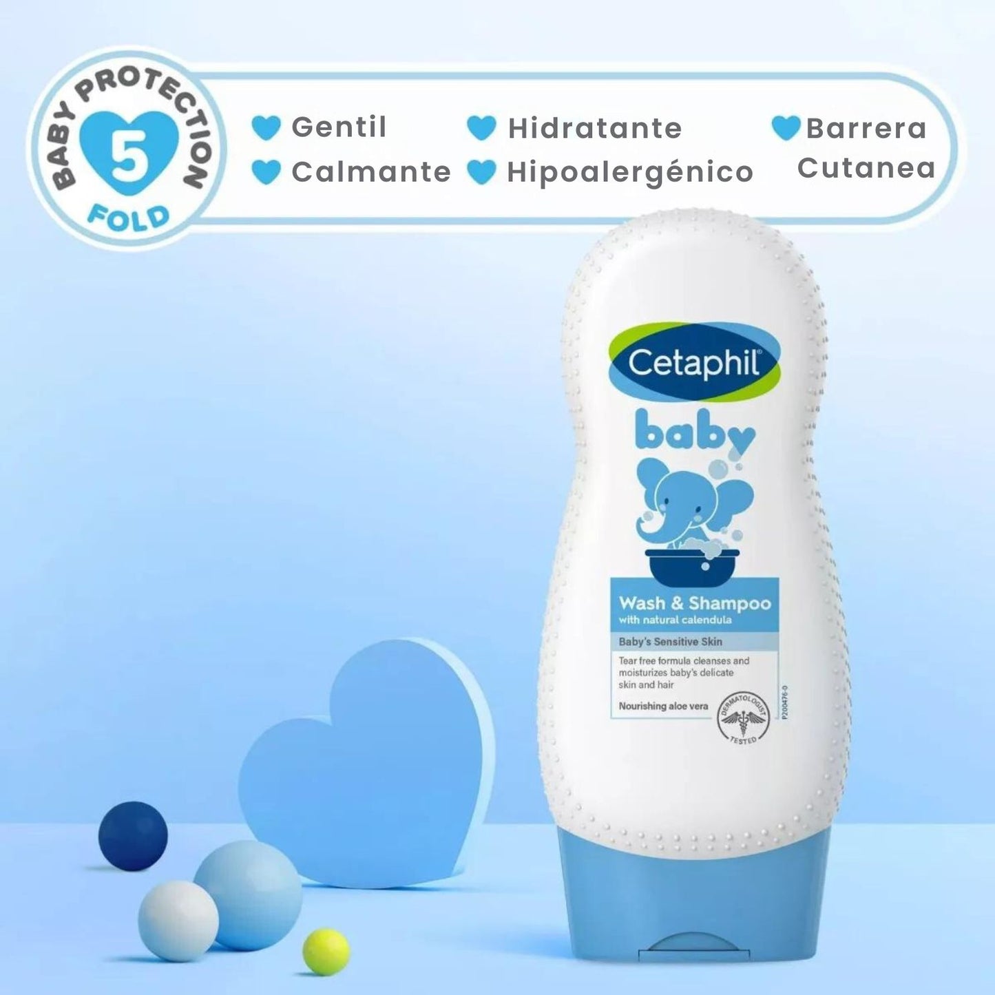 Cetaphil Baby Wash And Shampoo 230ml Organic Jabón Líquido