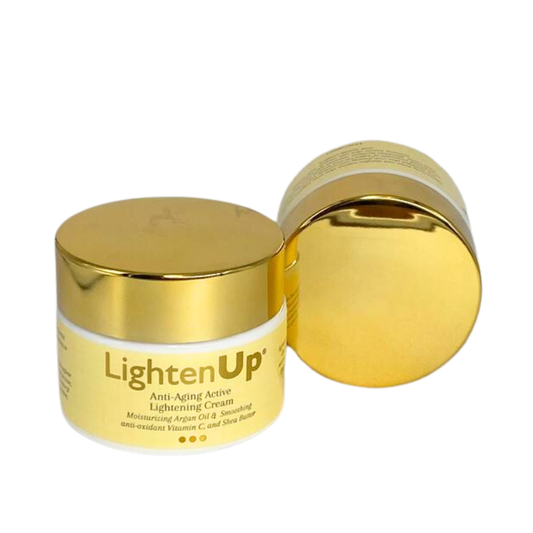 Crema Blanqueadora Hidratante Lighten Up Con Vitamina C Glicerina Argán Karité Para Reducir Manchas En Rostro - Hidrata Y Reduce Líneas De Expresión -100ml