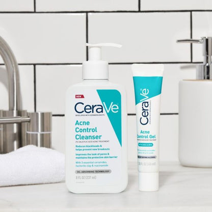 Jabon Para La Cara Cerave Cleanser Acné En Gel Para Control Puntos Negros Oleosidad 237ml