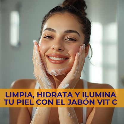 Neoprosone Skin Active Limpiador Facial Impurezas Express Jabon en Barra 80gr Aclara Antimanchas con Vitamina C Piel Mixta Acido Kojico Hidratante Despigmentante Niacinamide