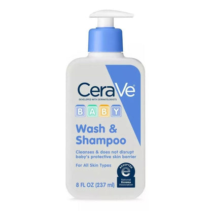 Baby Wash And Shampoo Cerave. Jabón Líquido Bebe 237 Ml