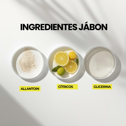 Jabón Facial Neoprosone Acido Hiauluronico Vitamina B3 Hidratante Anti-imperfecciones Con Vitamina C Jabón Citrico Aclarante 80g Piel Radiante Anti Manchas Despigmentante Iluminador Piel Sensible