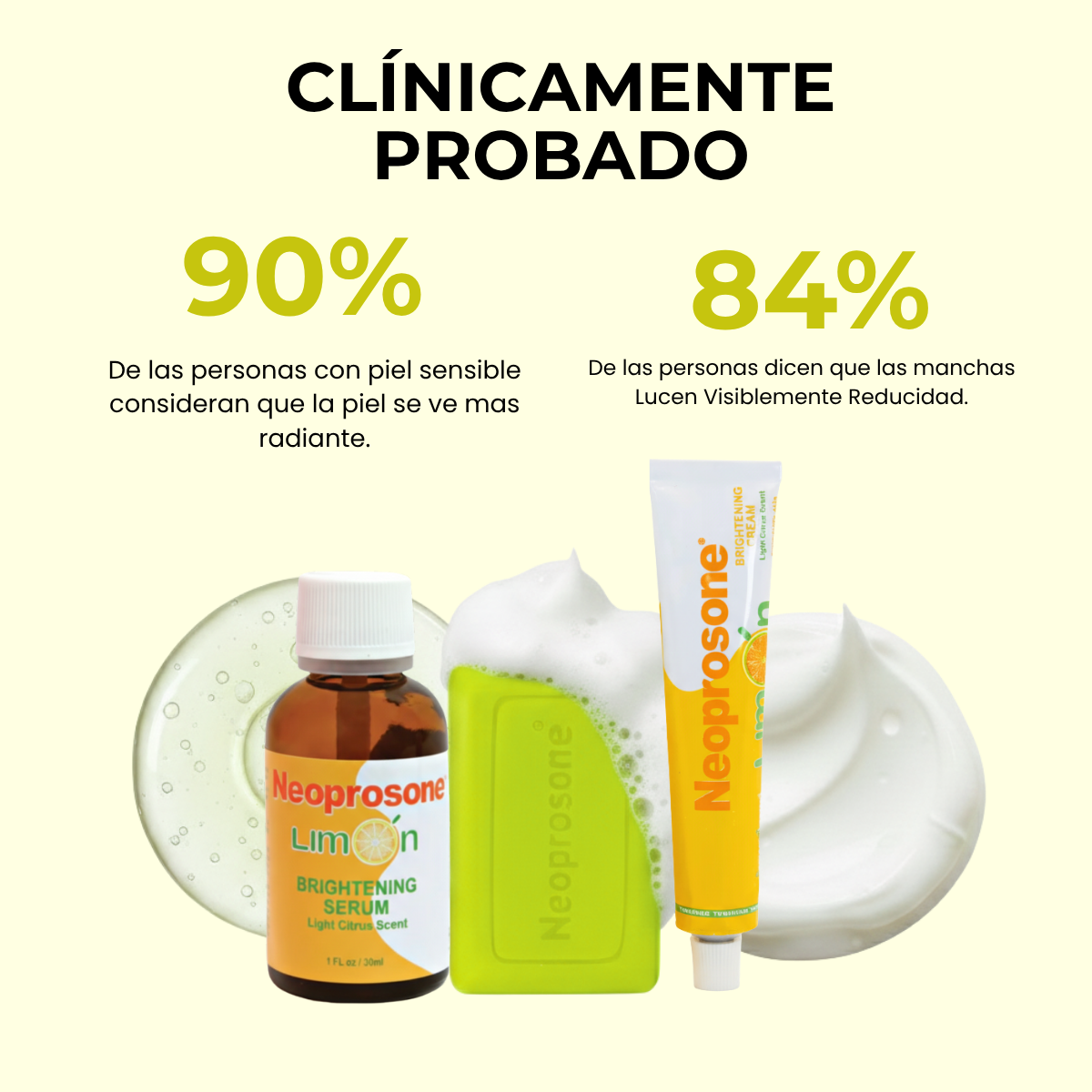 Kit Neoprosone Express Aclara Limpiador Facial + Serum Hidratante + Crema Revitalift Despigmentante Citricos Vitamina C - Rutina Completa, Antimanchas, Antioxidante Piel Sensible Skincare Antiedad