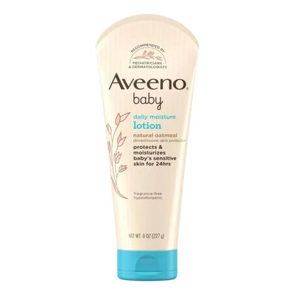 Aveeno Daily Moisture Baby Loción Para Bebé Hidratante Para Pieles Sensibles Protege Por 24hs 227gr