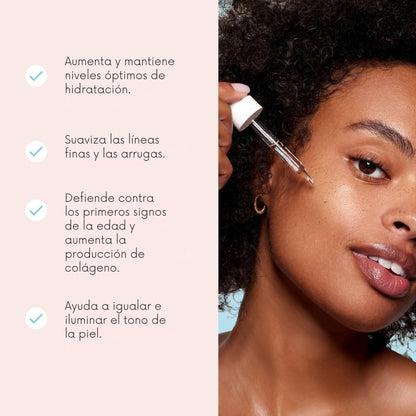 Suero facial con Vitamina C Timeless con Ácido Hialurónico - Para Todo tipo de piel - Antioxidante e Hidratante - 30ML