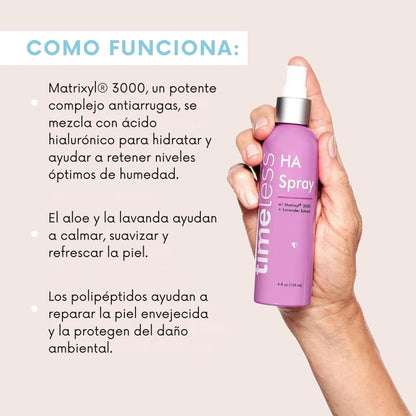 Faciál Tónico Hidratante en Spray Timeless - Efecto Calmante con Lavanda y Matrixyl 3000 - 120ml