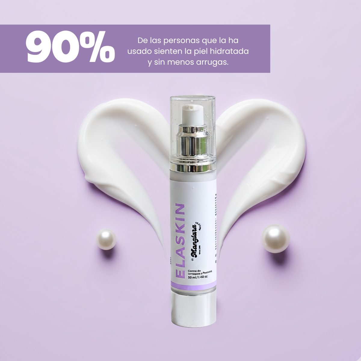 Crema Hidratante Facial Con Colágeno Y Elastina - Manglara Elaskin- Antiedad- Anti- Rugosidades- Anti Envejecimiento - Hidratacion Profunda Para Luminosidad Suavidad - Todo Tipo De Piel - 50ml