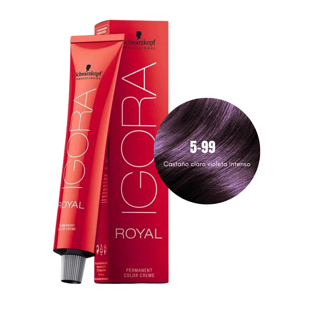 Tinte Para Cabello Igora 5-99 + Peróxido Decolorante Schwarzkopf 60ml