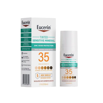 Eucerin Sensitive Mineral Face Spf35 50ml Con Oxido De Zinc