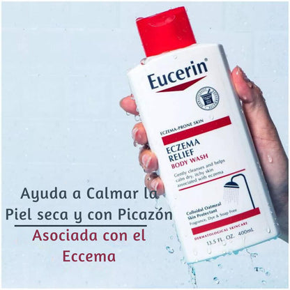 Eucerin Limpiador Jabón Corporal En Crema Para El Alivio Del Eczema, Alivia, Protege E Hidrata 400 Ml