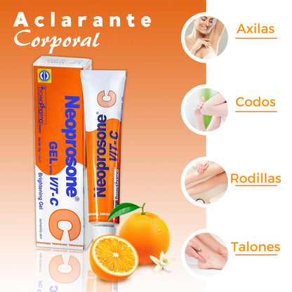 Crema Vitamina C En Gel Neoprosone Despigmentante Aclarante Antimanchas - Con Vitamina C Alfa Arbutina -cuidado De La Piel - 30 Ml