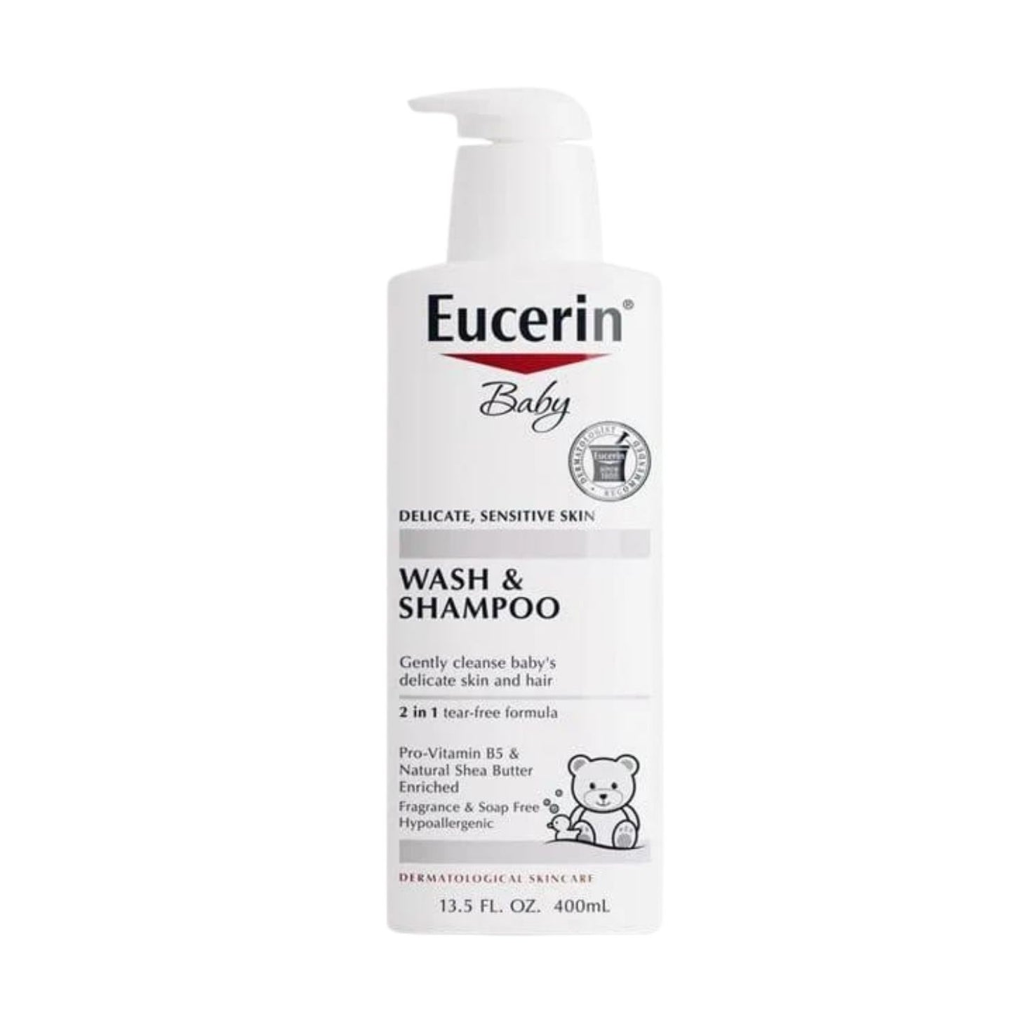 Eucerin Baby Wash & Shampoo 400ml Para Piel Sensible