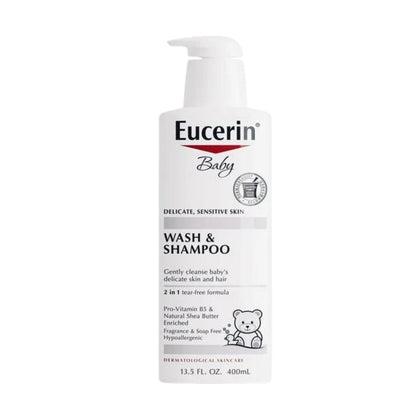 Eucerin Baby Wash & Shampoo 400ml Para Piel Sensible