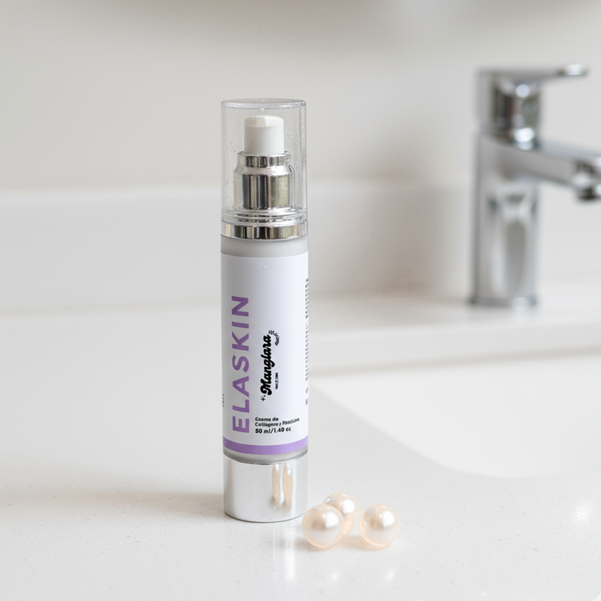 Crema Hidratante Facial Con Colágeno Y Elastina - Manglara Elaskin- Antiedad- Anti- Rugosidades- Anti Envejecimiento - Hidratacion Profunda Para Luminosidad Suavidad - Todo Tipo De Piel - 50ml