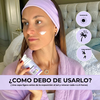 Bloqueador Protector Solar Mineral Facial en Gel SPF 50 Manglara Uso Diario Hidratante Todo Tipo de Piel No Grasoso 50ml
